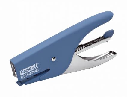 Rapid S51 hæftetang soft grip blå, 15 ark