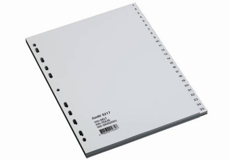Bantex plastregister A4 1-100 grå