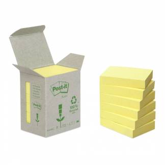 Post-it notes Miljø genbrugspapir 38x51mm gul