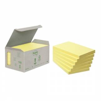 Post-it notes Miljø genbrugspapir 76x127mm gul