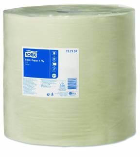 Tork Basic W1 aftørringspapir 1-lags 127107 gul