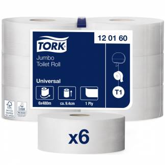 Tork Jumbo T1 Universal 1-lags toiletpapir 120160 hvid
