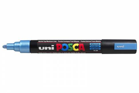 Posca PC-5M marker 1,8-2,5mm metal lyseblå