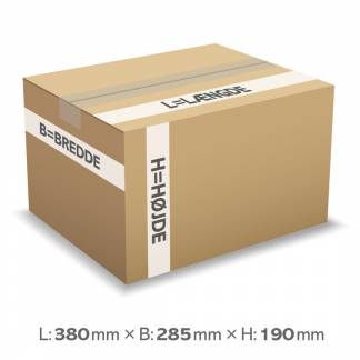 Master'In bølgepapkasse 21 liter 3mm 380x285x190mm