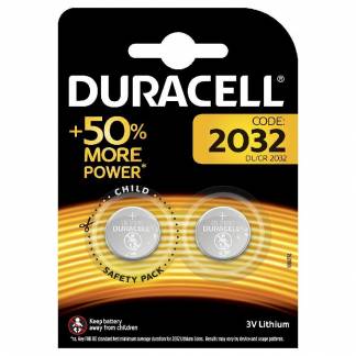 Duracell Electronics 2032 litium knapcelle batteri 3V, 2 stk