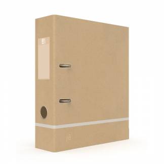 Oxford Touareg bæredygtig genbrugs brevordner A4 80mm beige