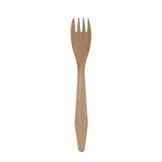 Træbestik Exclussiv gaffel 18,5cm voksbehandlet, 100 stk