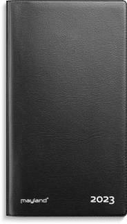 Mayland 23 0900 00 Index Planner m/tlf. register sort 8,8x16,6cm vinyl