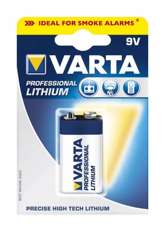 Varta pro Lithium 9V batteri, op til 7 x længere levetid