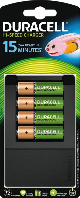 Duracell 15 minutters batteri oplader