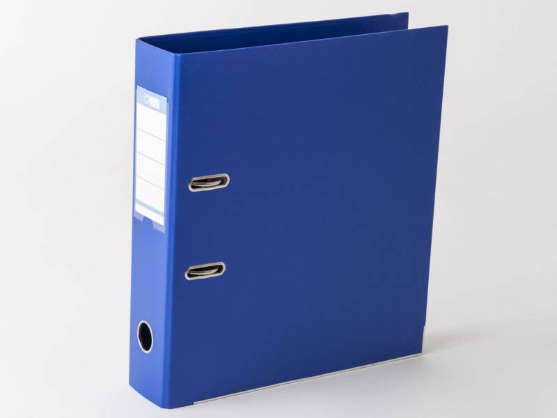 Q-line brevordner med metalskinne A4 75mm blå