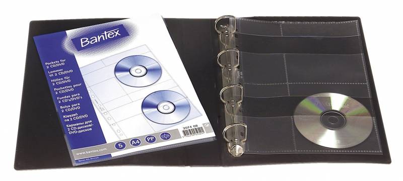 Bantex CD lommer 290x210mm klar