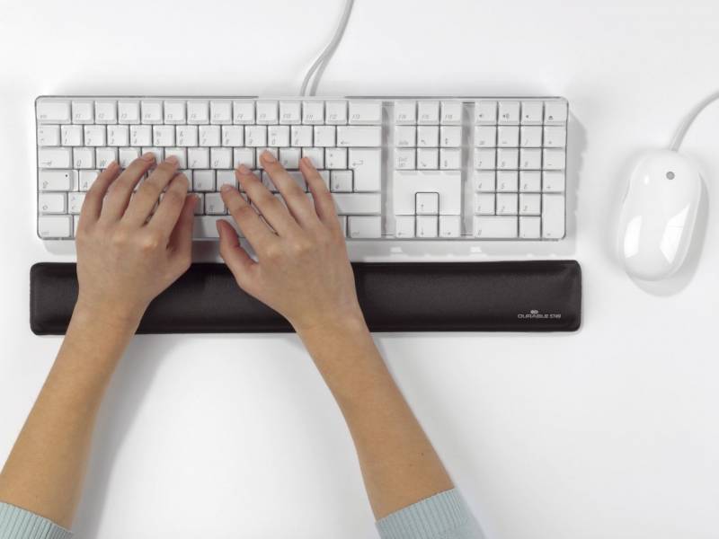 Durable håndledsstøtte gel til tastatur grå