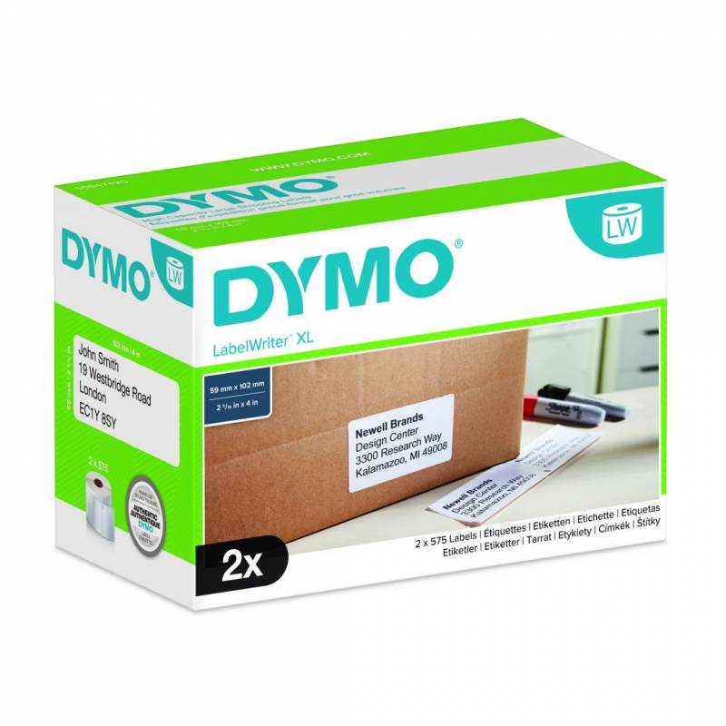 Dymo LabelWriter 102x59mm shipping labels S0947420 2x575 stk