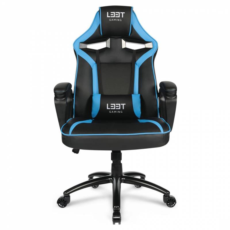L33T Extreme Gaming stol PU læder sort og blå