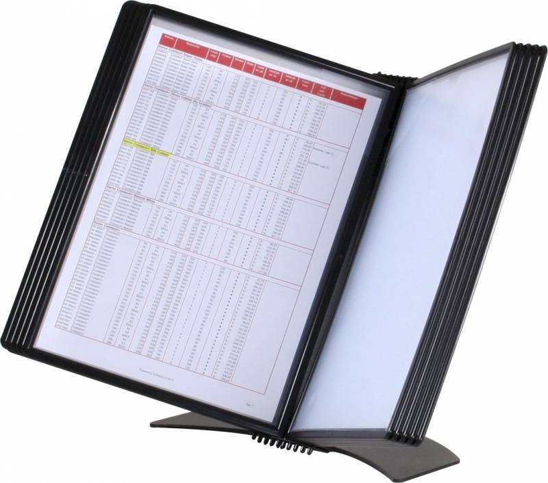 Easymount registersystem A4 til 5 lommer bordmodel sort (leveres uden lommer)