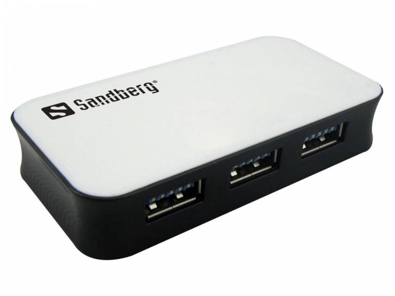 Sandberg USB 3.0 Hub 4-port hvid