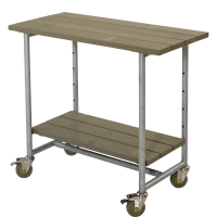 Urban Picnic plante/grillbord med 1 hylde gr&aring;brun