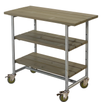 Urban Picnic plante/grillbord med 2 hylder gr&aring;brun