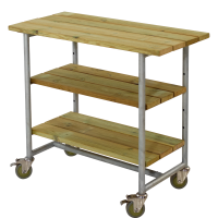 Urban Picnic plante/grillbord med 2 hylder trykimpr&aelig;gneret