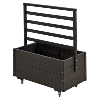 Basic plantekasse med espalier og hjul 88×48×105cm sort