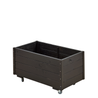 Basic plantekasse med hjul 88×48×47cm sort