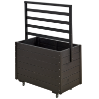 Basic plantekasse med espalier og hjul 88×48×124cm sort
