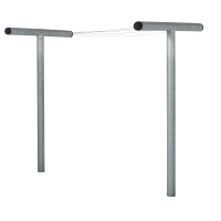 Pipe t&oslash;rrestativ i st&aring;l inkl. snor og beslag