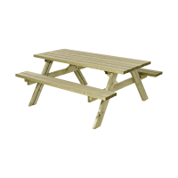 Plus Klassisk bord/bænkesæt 177 cm trykimprægneret træ natur