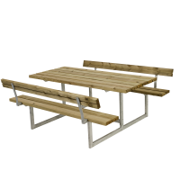 Basic bord/b&aelig;nkes&aelig;t med 2 rygl&aelig;n 177 cm trykimpr&aelig;gneret