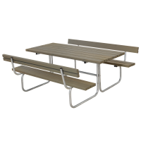 Classic bord/b&aelig;nkes&aelig;t med 2 rygl&aelig;n 177 cm gr&aring;brun