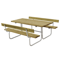 Classic bord/b&aelig;nkes&aelig;t med 2 rygl&aelig;n 177 cm trykimpr&aelig;gneret