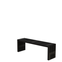 Tralleb&aelig;nk Rustik Design 138&times;36 cm sort