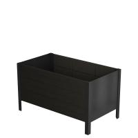 Classic plantekasse med stålgavle 83×46×46,5cm sort