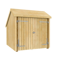 Cykelskur med dobbeltd&oslash;r 5,7 m&sup2; natur