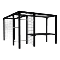Daylife pergola med bord, t&oslash;rrestativ, fitnessmodul og espalier