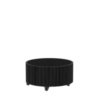 Circle plantekasse med hjul Ø70/35cm sort