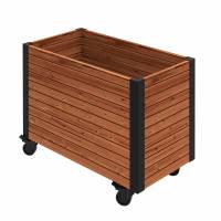 Cubic Living plantekasse med hjul ThermoWood® 87×47×65,5cm