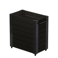 Cubic blomsterkasse med hjul 87&times;50&times;95cm FSC 100% sort
