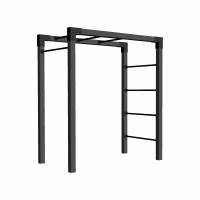 Outdoor Fitness tr&aelig;ningsstativ model 4 sort med sorte beslag