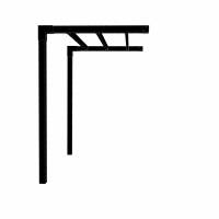 Arcade pergola til v&aelig;gmontering 198x149cm sort