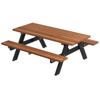 Bord/bænkesæt 177 cm ThermoWood® og sort