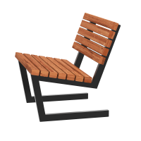 Siesta Living havestol 75 cm ThermoWood tr&aelig;