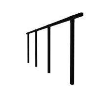 Pergola enkelt med  3 moduler 664cm sort