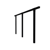 Pergola enkelt med  2 moduler 476cm sort