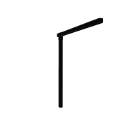 Pergola enkelt forl&aelig;ngermodul 188cm sort