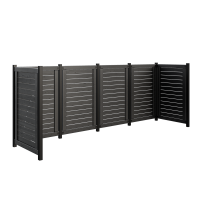 Lund renovationsskjul 325&times;85&times;124 cm gr&aring;