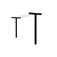 Classic tørrestativ i træ sort