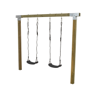 Cubic gyngestativ med 2 gynger trykimpr&aelig;gneret