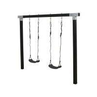 Cubic gyngestativ med 2 gynger sort